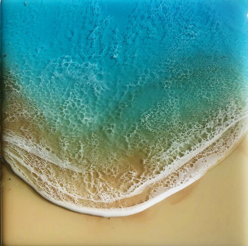 White Sand Beach Sunshine Beach Ocean Painting Ana Hefco