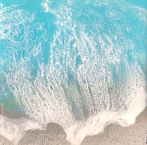 Volcanic Beach Splash van Ana Hefco, Schilderij te koop op Singulart