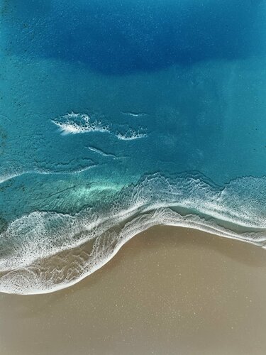 Just the two of us and The Ocean - Seascape van Ana Hefco, Schilderij te koop op Singulart