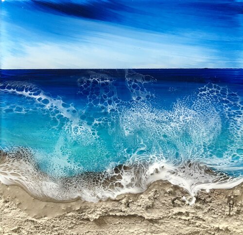 Ocean Waves #16 van Ana Hefco, Schilderij te koop op Singulart