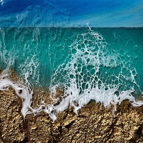 Little Wave #1 van Ana Hefco, Schilderij te koop op Singulart