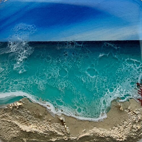 Little Wave #5 van Ana Hefco, Schilderij te koop op Singulart