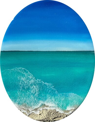 "Ocean waves" #43 - seascape painting van Ana Hefco, Schilderij te koop op Singulart