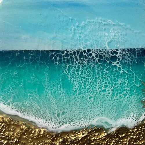 Little Wave #9 van Ana Hefco, Schilderij te koop op Singulart