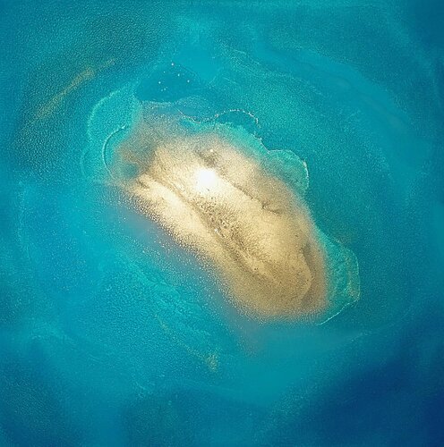 Found - Aerial Ocean Painting Ana Hefco