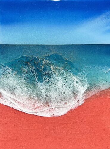 Pink Sand Beach - Elafonisi Beach Greece van Ana Hefco, Schilderij te koop op Singulart