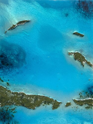 Flying over Bahamas 2 van Ana Hefco, Schilderij te koop op Singulart