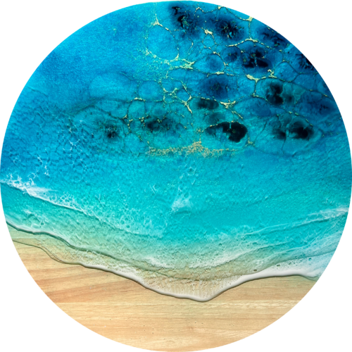 Round ocean #79 van Ana Hefco, Schilderij te koop op Singulart