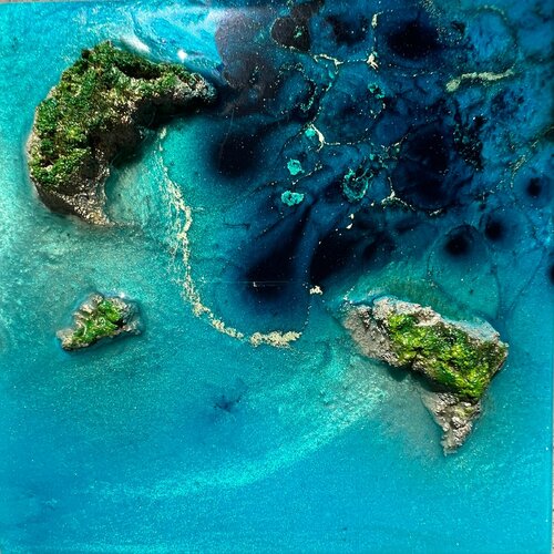 Blue escape van Ana Hefco, Schilderij te koop op Singulart