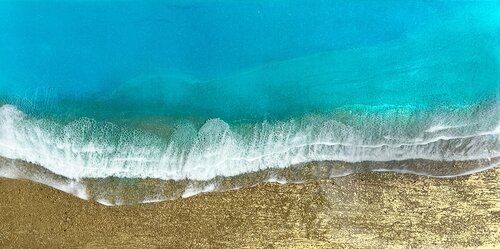 Shallow Turquoise Waters van Ana Hefco, Schilderij te koop op Singulart