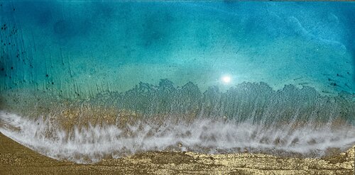 Gold Glimmers Of Hope par Ana Hefco, Peinture en vente sur Singulart