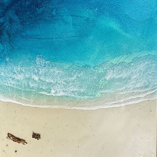 The Quiet Beach by Ana Hefco, 회화 for Sale on Singulart