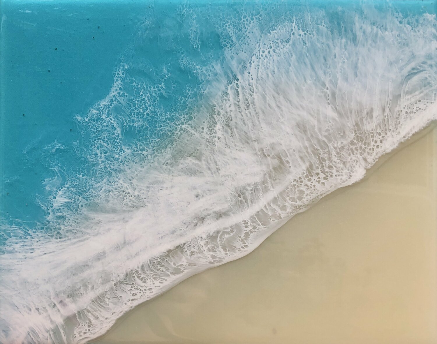 White Sand Beach #8 Ocean Painting Ana Hefco