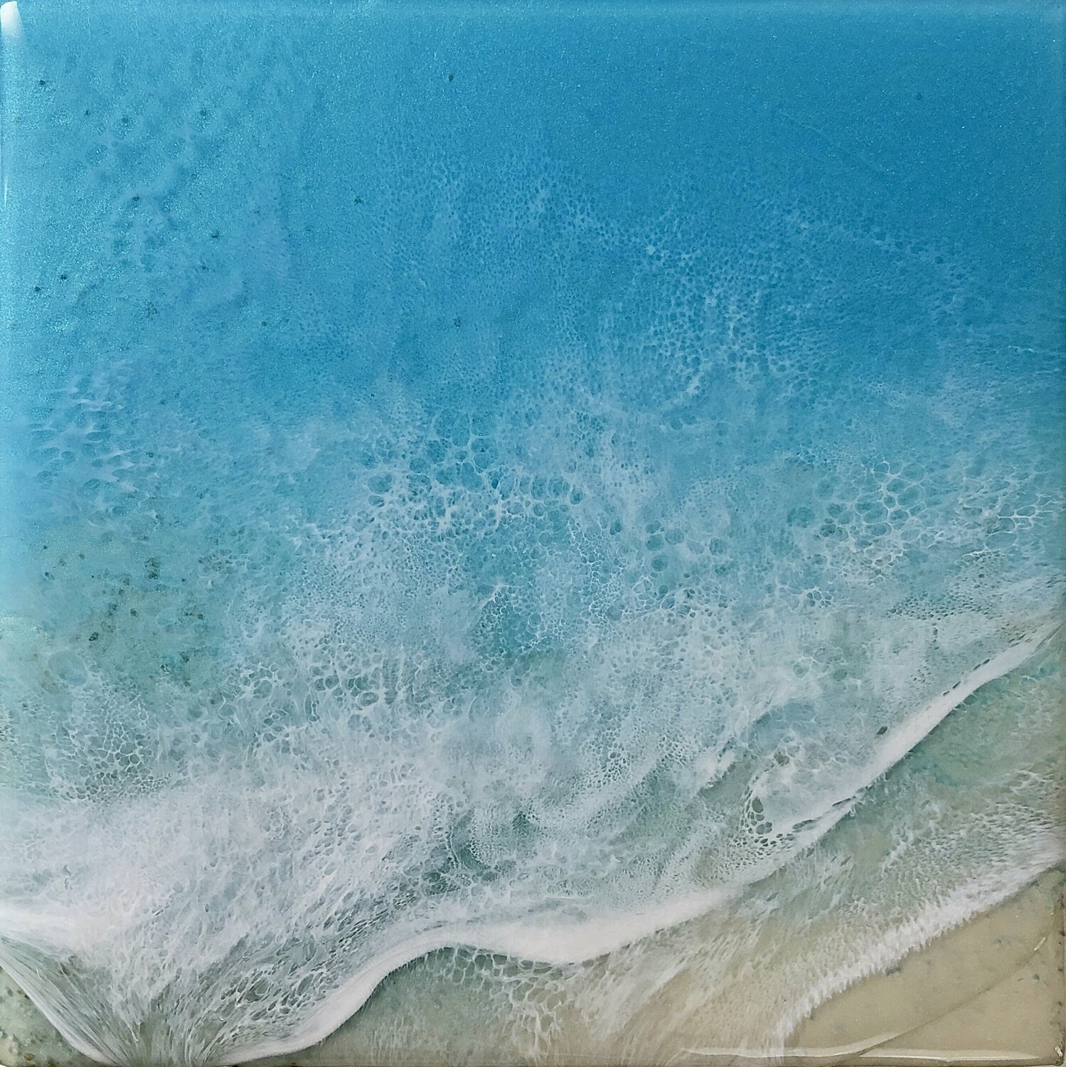 White Sand Beach #17 Ocean Beach Painting Ana Hefco