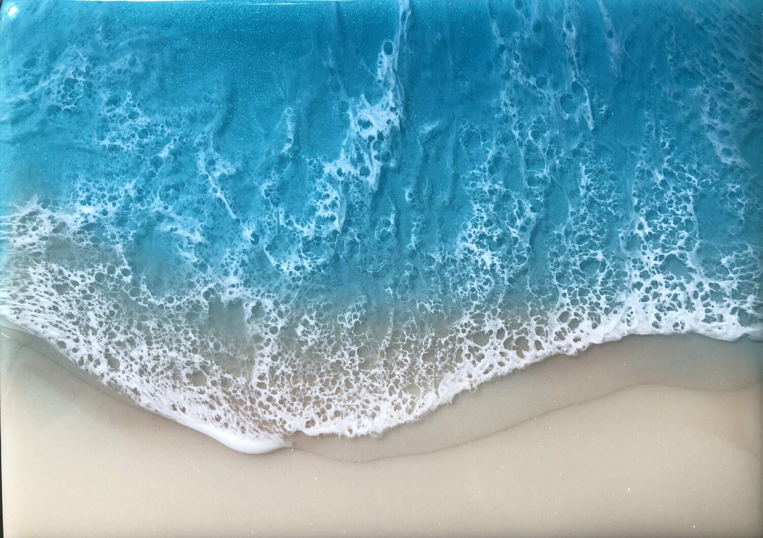 White Sand Beach #27 Ocean Painting Ana Hefco
