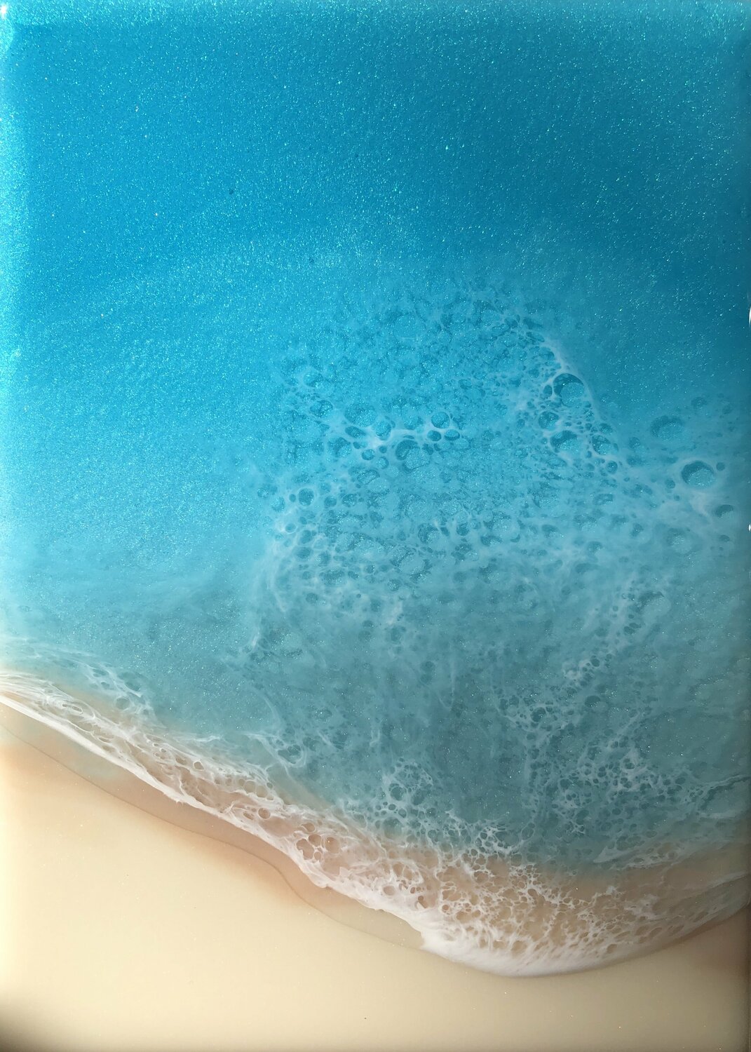 White Sand Beach #31 Ocean Painting Ana Hefco