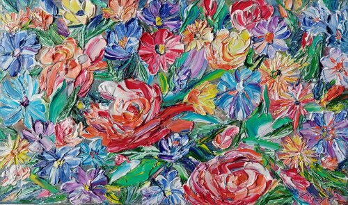 Blumenmeer von Kerstin Meyer, Malerei kaufen auf Singulart