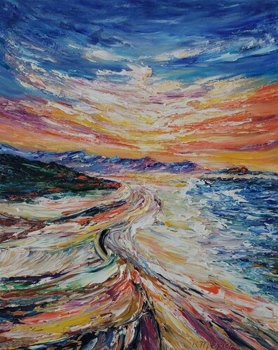 An der Küste by Kerstin Meyer, Painting for Sale on Singulart