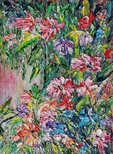 Blumenwand de Kerstin Meyer, Pintura a la venta en Singulart