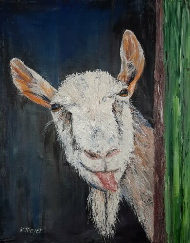 Ziege di Kerstin Meyer, Pittura in vendita su Singulart