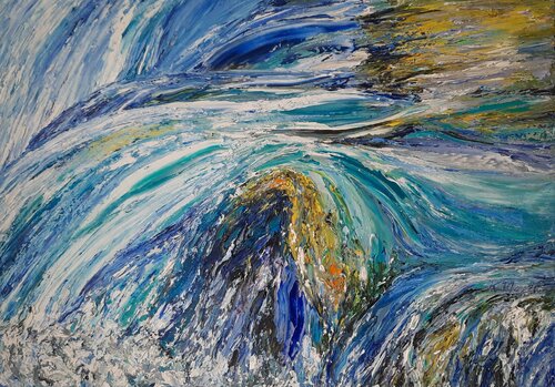 Flusslauf von Kerstin Meyer, Malerei kaufen auf Singulart