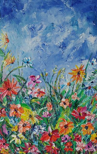 BLUMENZAUBER van Kerstin Meyer, Schilderij te koop op Singulart