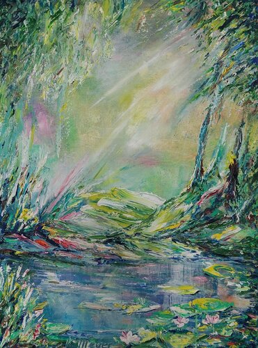 Am Teich von Kerstin Meyer, Malerei kaufen auf Singulart