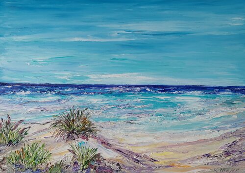 Am Strand van Kerstin Meyer, Schilderij te koop op Singulart