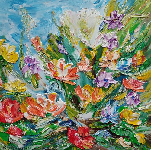 Blumengarten van Kerstin Meyer, Schilderij te koop op Singulart