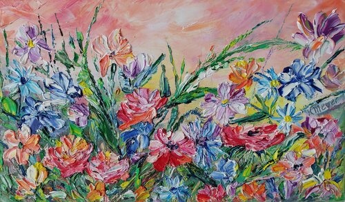 Blumenfeld van Kerstin Meyer, Schilderij te koop op Singulart