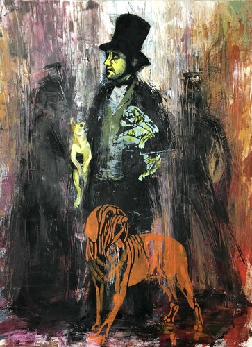 Mans Best Friends by Phil Davis, Painting for Sale on Singulart