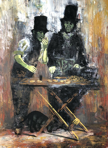 The Oyster Sellers von Phil Davis, Malerei kaufen auf Singulart