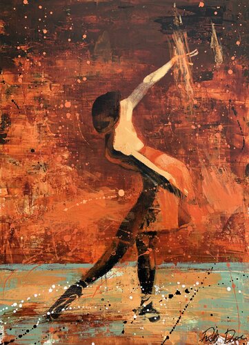 Ballerina Study. Shadow Dancing In The Spotlight. van Phil Davis, Werk op papier te koop op Singulart