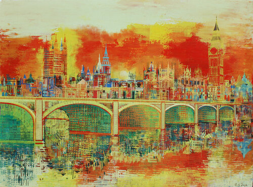 Dripping Buildings by Phil Davis, Painting for Sale on Singulart