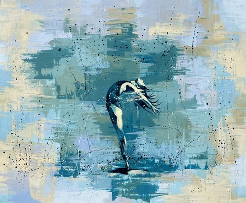 Ballerina. Panoramic Study by Phil Davis, Painting for Sale on Singulart