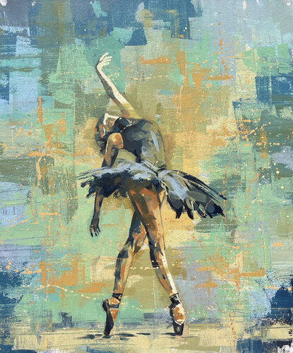 As The Music Moves Me. Second Study von Phil Davis, Malerei kaufen auf Singulart