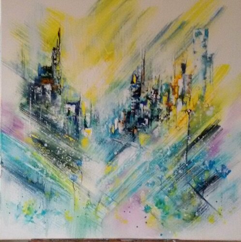 bleuet ville de Bernard Gaulbert, Pintura a la venta en Singulart