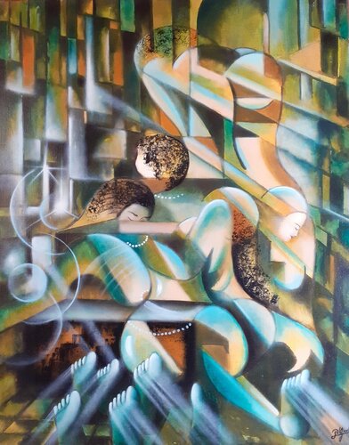 fantasmes bleus von Bernard Gaulbert, Malerei kaufen auf Singulart