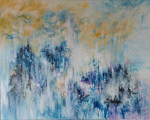 Bleu forest van Bernard Gaulbert, Schilderij te koop op Singulart