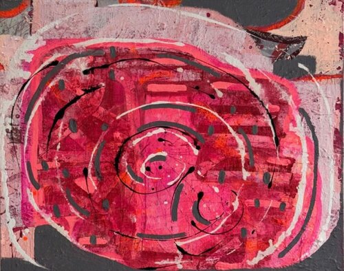 Synergy of Red Pink Delight di Wendy Cohen, Pittura in vendita su Singulart