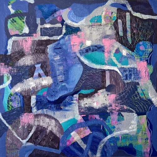Blue Illusion di Wendy Cohen, Pittura in vendita su Singulart