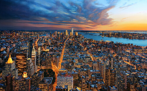 Luces de Nueva York van Javier Ramos Julián, Schilderij te koop op Singulart