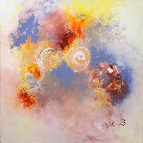 Abstract  - Sun Flashes on Cloudy Skies van Malka Tsentsiper, Schilderij te koop op Singulart