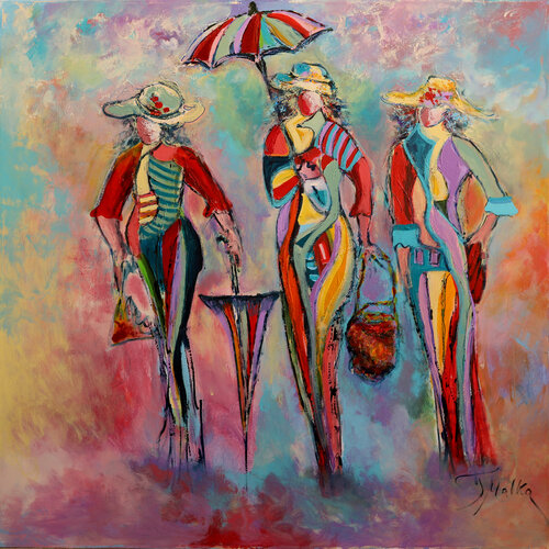 Hot Day in Tel-Aviv van Malka Tsentsiper, Schilderij te koop op Singulart