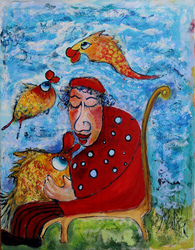 Pisces - v.2 van Malka Tsentsiper, Schilderij te koop op Singulart