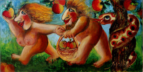 Escape from Eden at Night von Malka Tsentsiper, Malerei kaufen auf Singulart