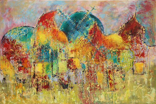 Colors of Jerusalem van Malka Tsentsiper, Schilderij te koop op Singulart