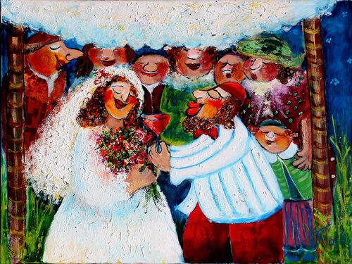 The wedding Canopy van Malka Tsentsiper, Schilderij te koop op Singulart