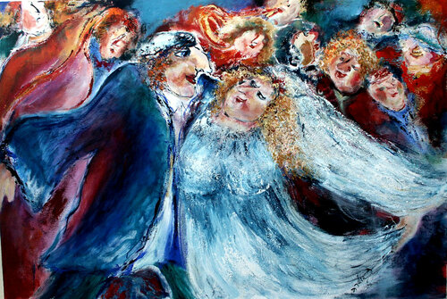 At Wedding - First Dance van Malka Tsentsiper, Schilderij te koop op Singulart
