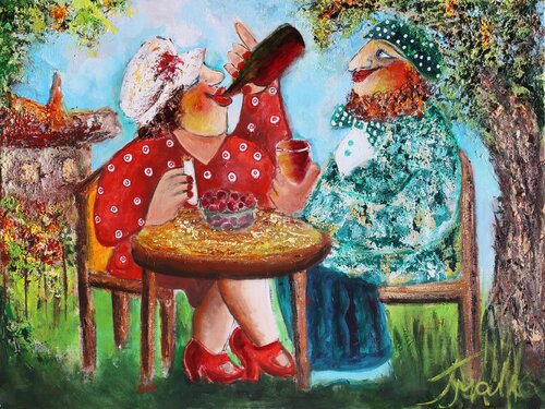 Date at Hot Day van Malka Tsentsiper, Schilderij te koop op Singulart